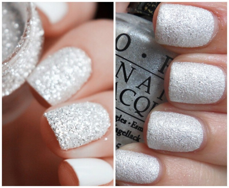 Белыйманикбр с блестками