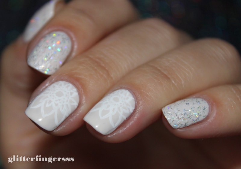 Шеллак белый с блестками