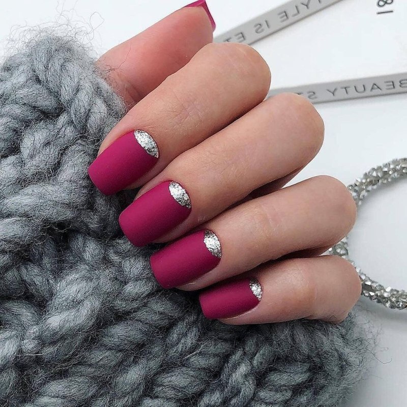 Маникюр цвета фуксии