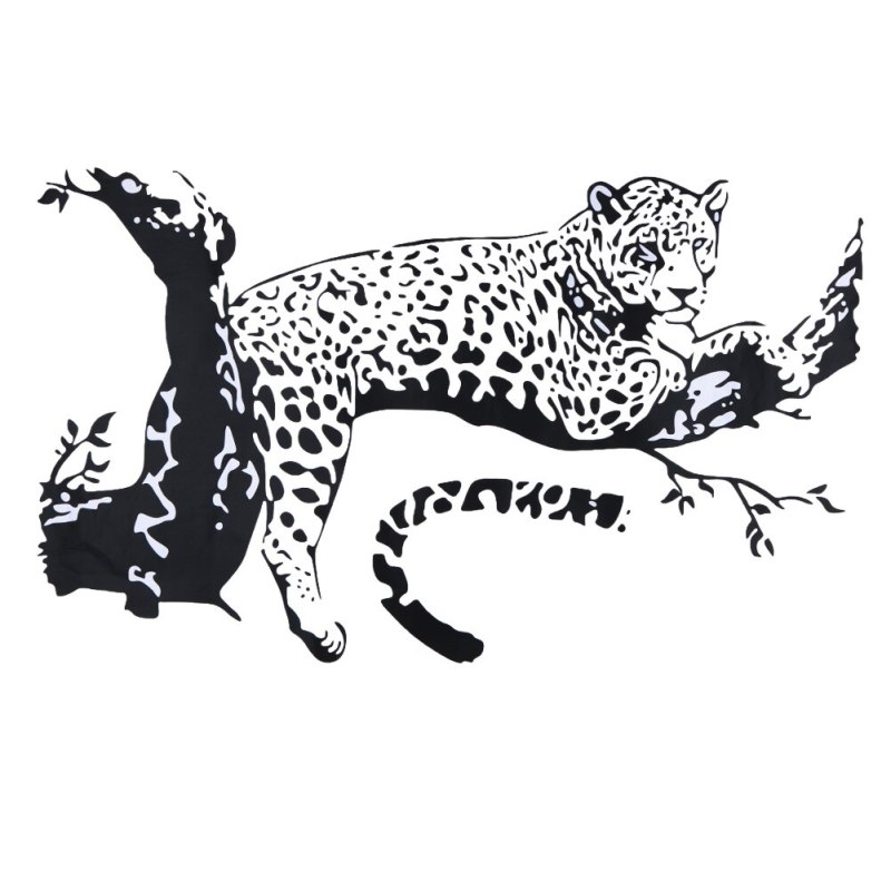 Леопард трафарет