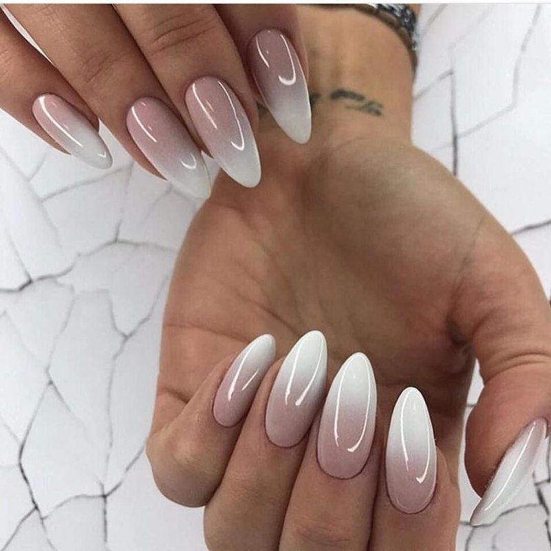 Маникюр на миндалевидные ногти