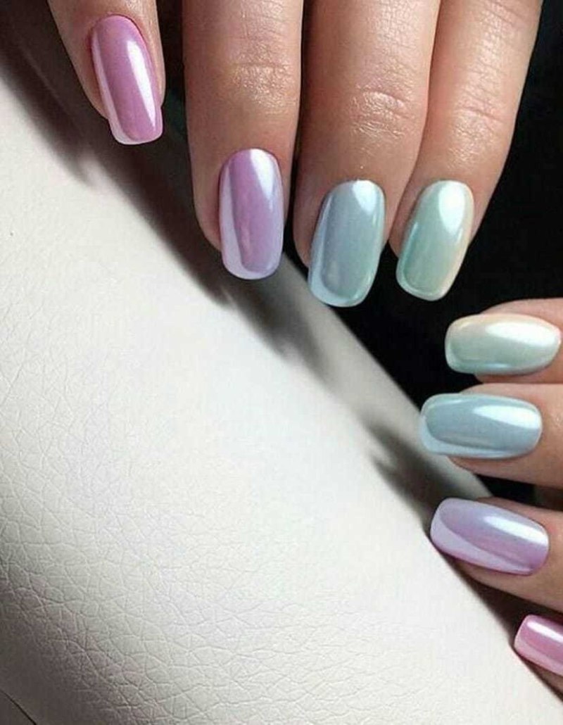 Жемчужная втирка на градиенте