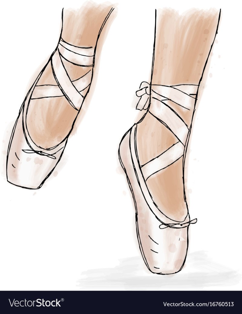 Пуанты для срисовки легкие