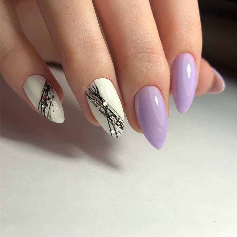 Весенний маникюр 2020 лиловый