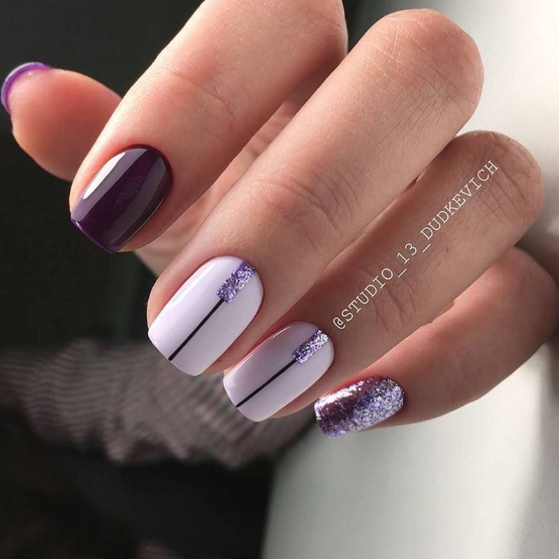 Матовый маникюр с паутинкой