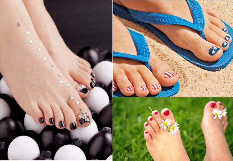 Красиво накрасить ногти на ногах