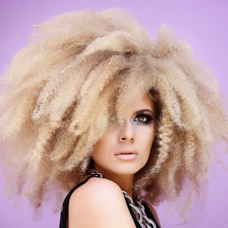 Мелкое гофре на волосах