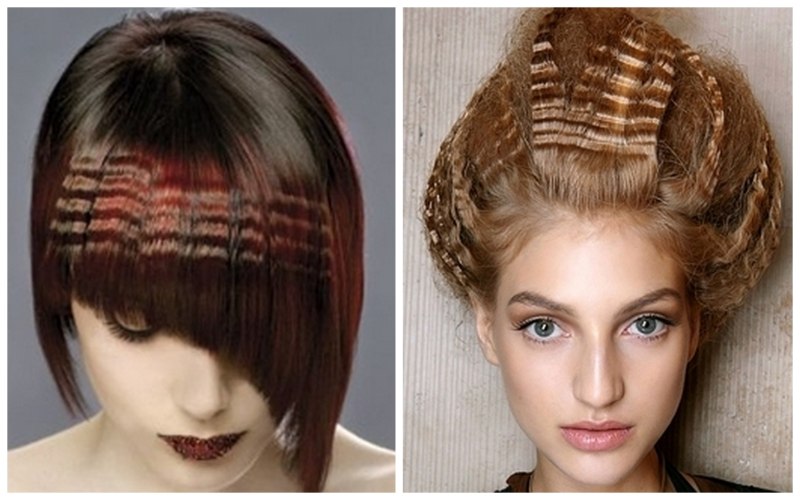 Гофре для волос прически