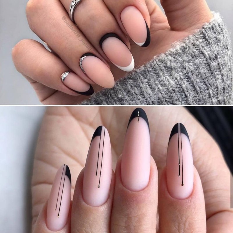 Матовый френч 2021 миндаль