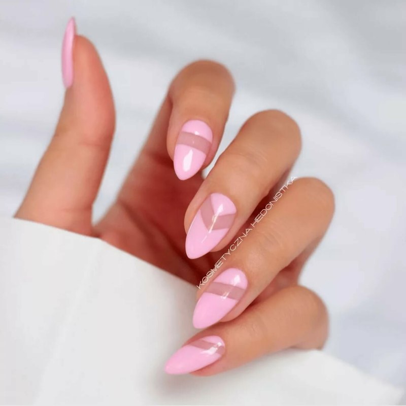 Ногти френч миндаль нежные оттенки