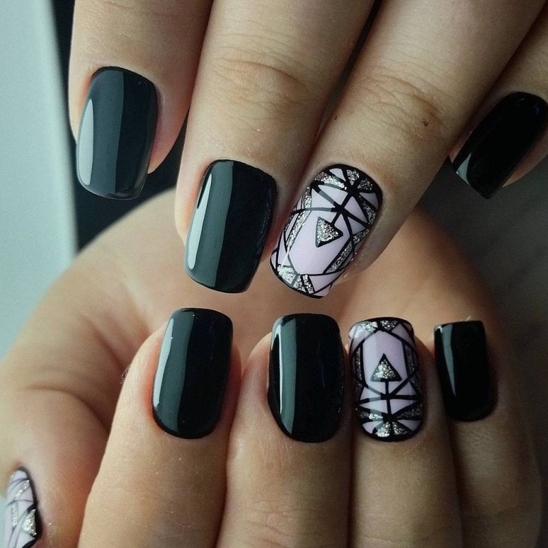 Оранжевый осенний маникюр