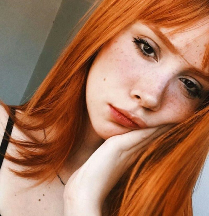 Рыжие девушки маникюр стиль