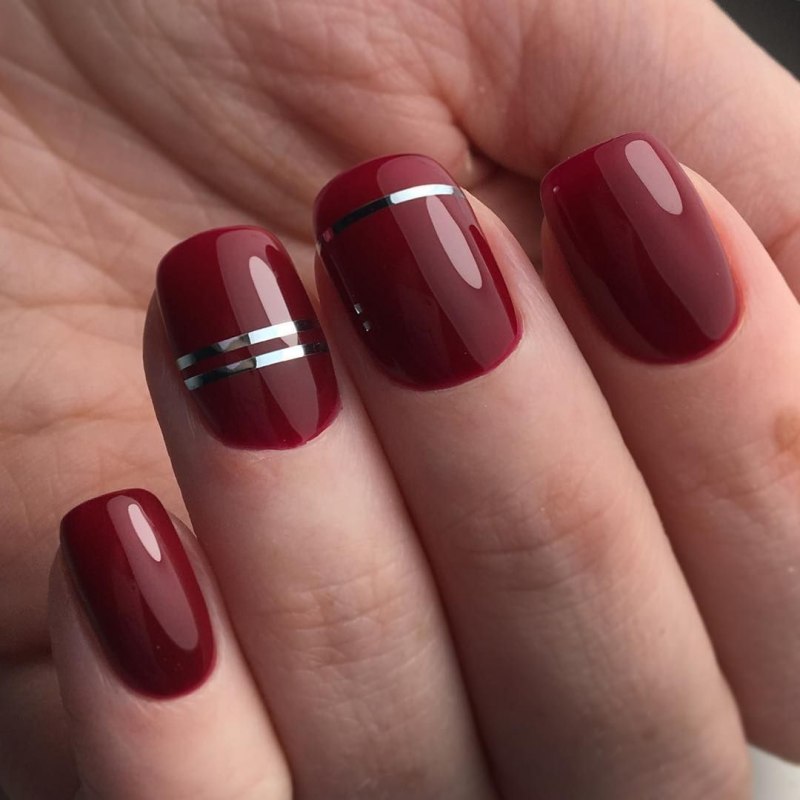 Маникюр 2021 бордо бургунди