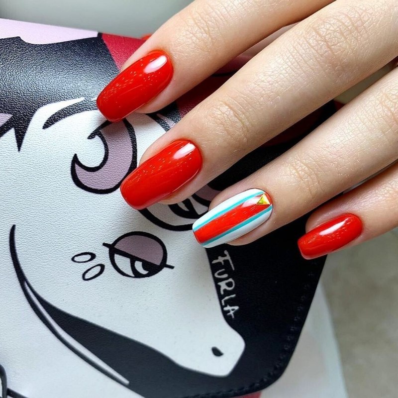 Оригинальные красные ногти