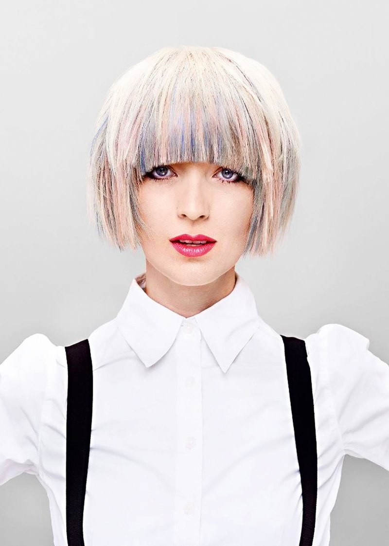 Короткая креативная челка