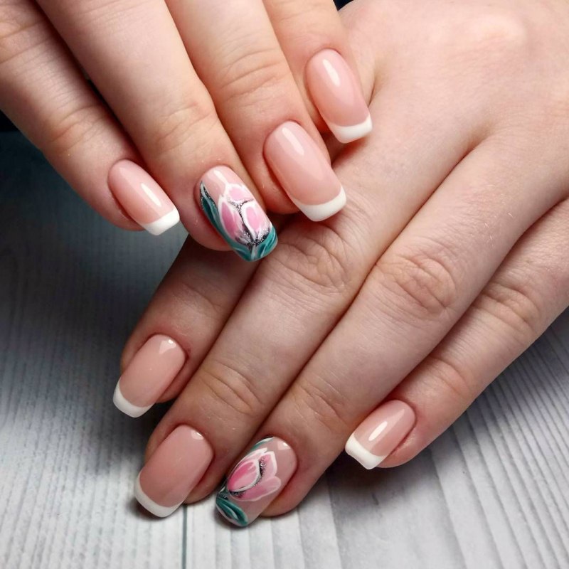 Ногти весенние нежные