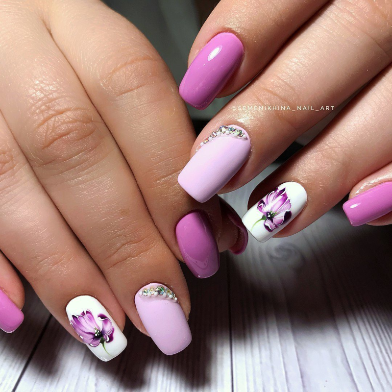 Вкскнние квадратные ногти