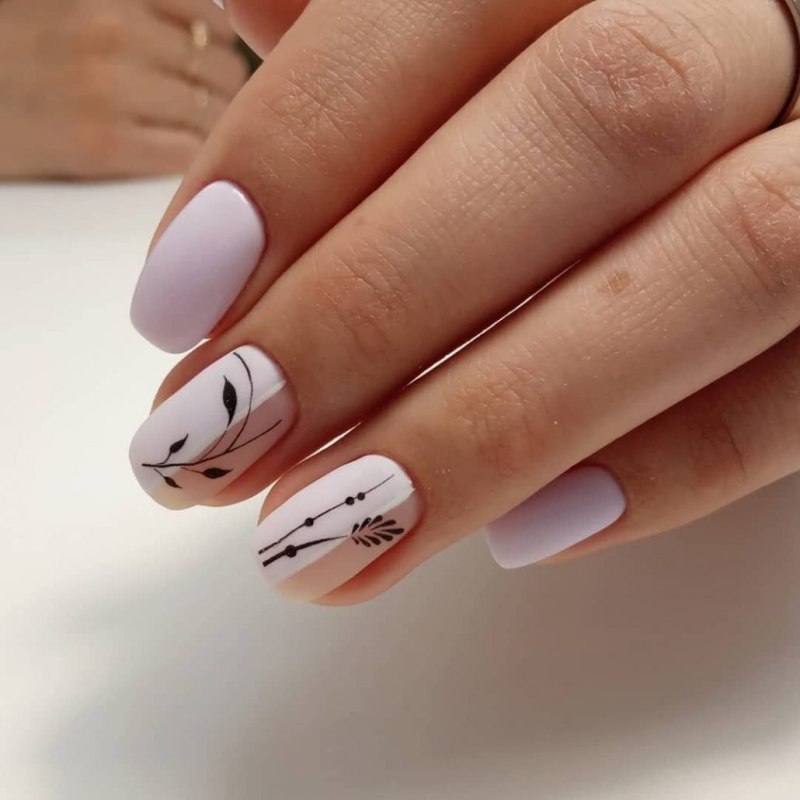 Маникюр Лаванда