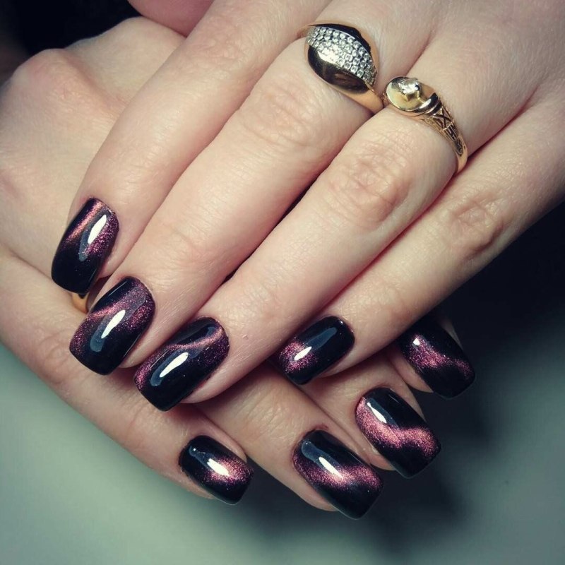 Маникюр кошачий глаз 2022