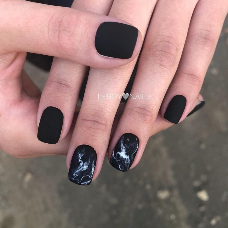 Черные ногти мужские