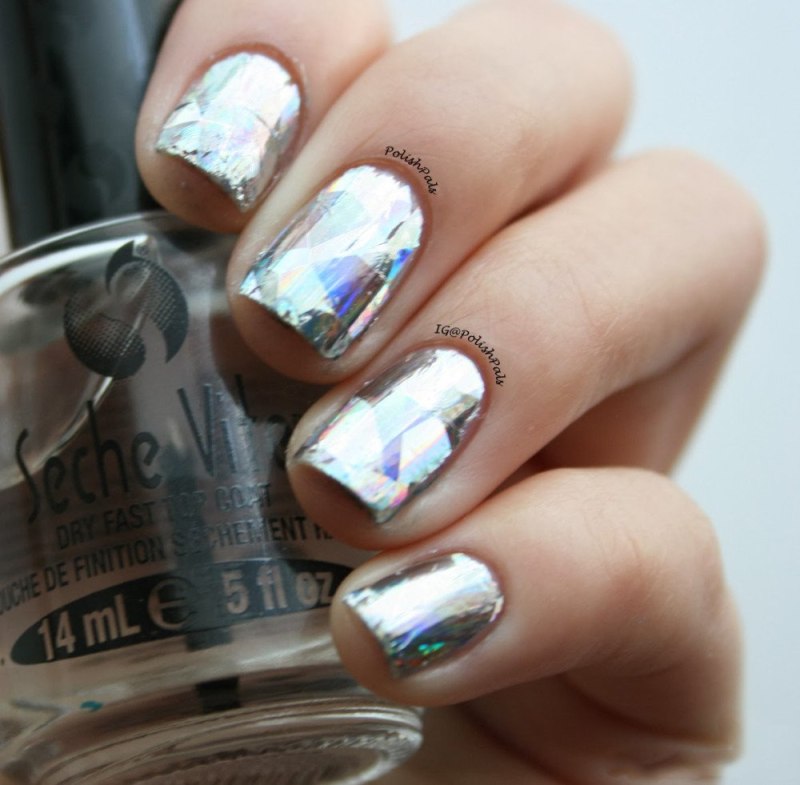 Фольга для ногтей серебряная