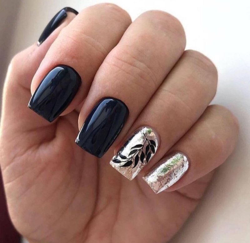 Маникюр с втиркой и фольгой 2020