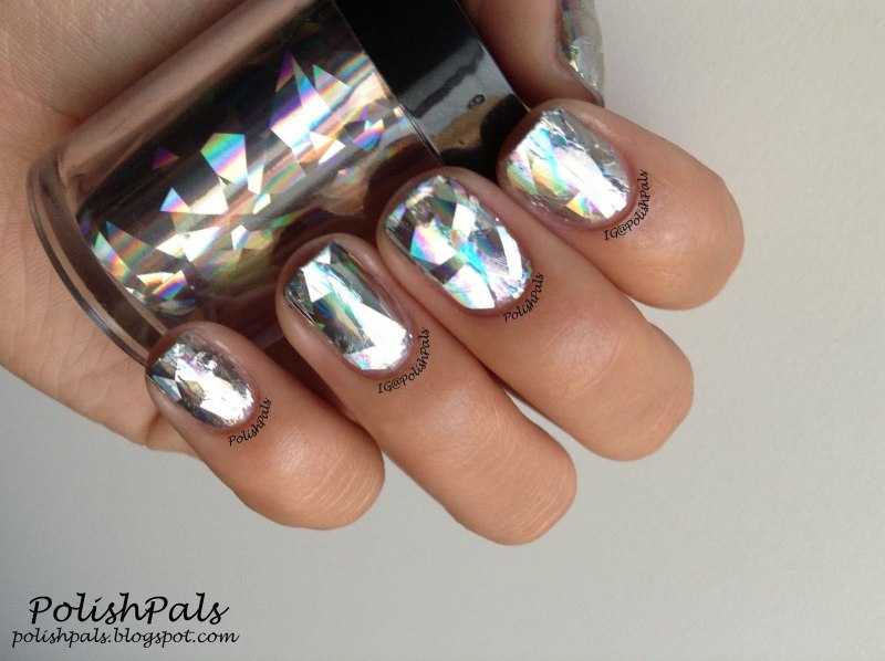 Маникюр на короткие ногти металлик