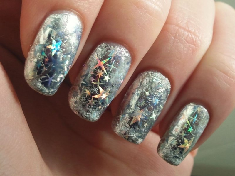 Ногти маникюр зеркальный