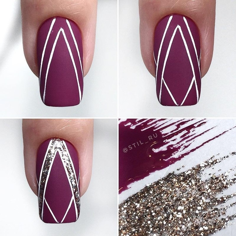 Несложная геометрия на ногтях