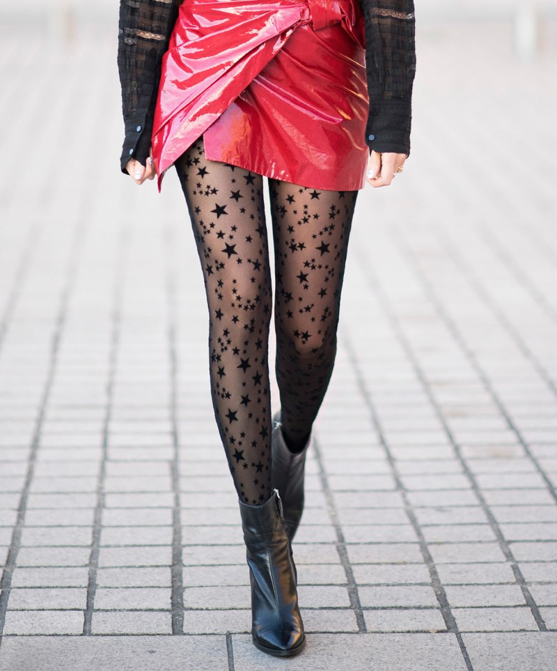 Цветные колготки с юбкой