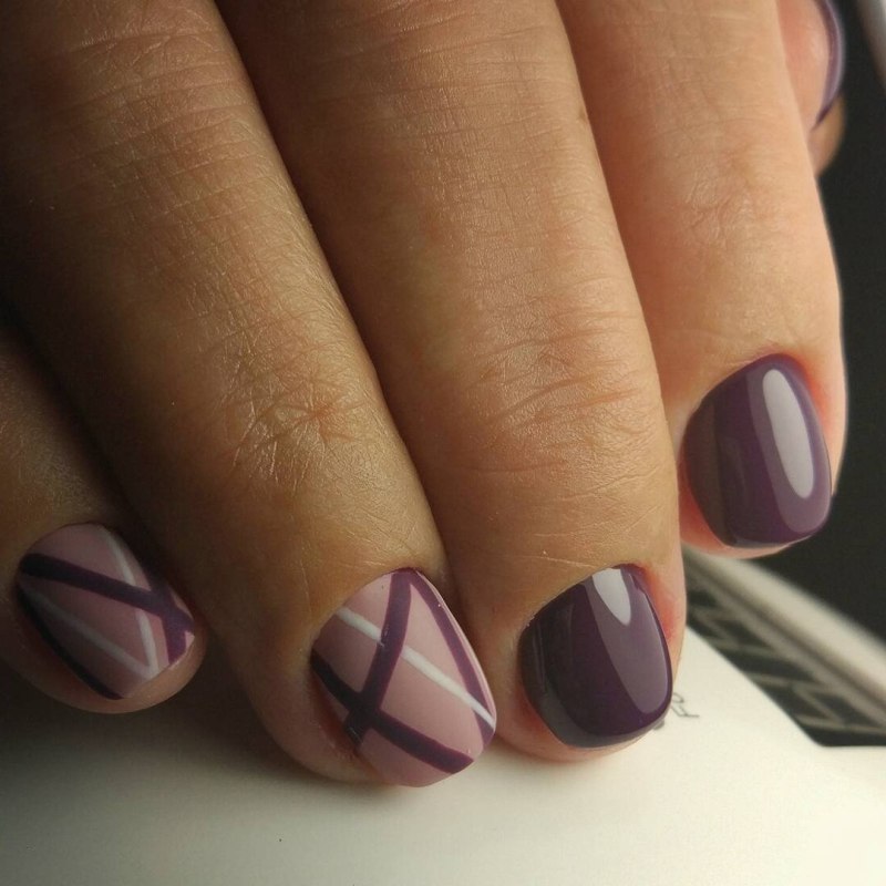 Маникюр 2021 миндаль бордо