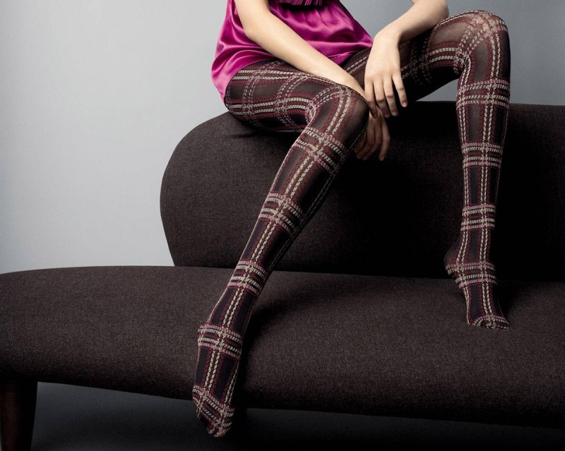Клетчатые колготки