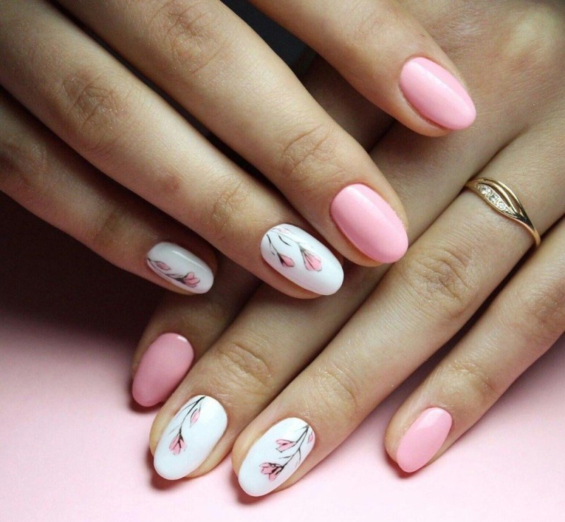 Маникюна короткие ногти нежные