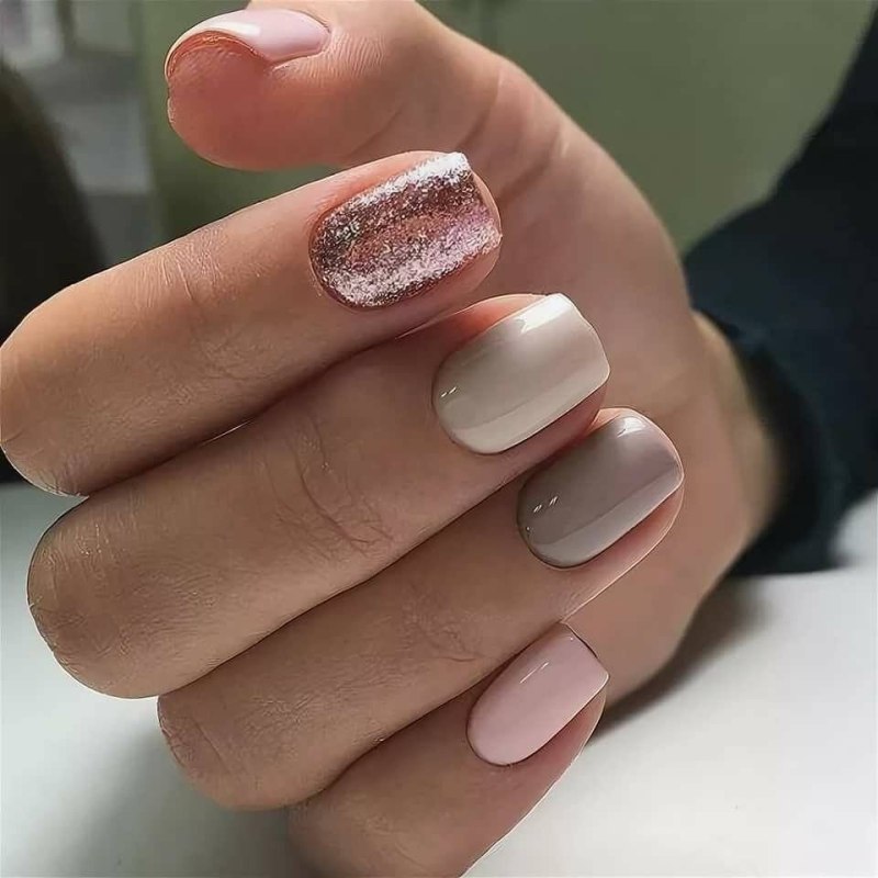 Маникюр втирка на короткие ногти 2021 оттенки