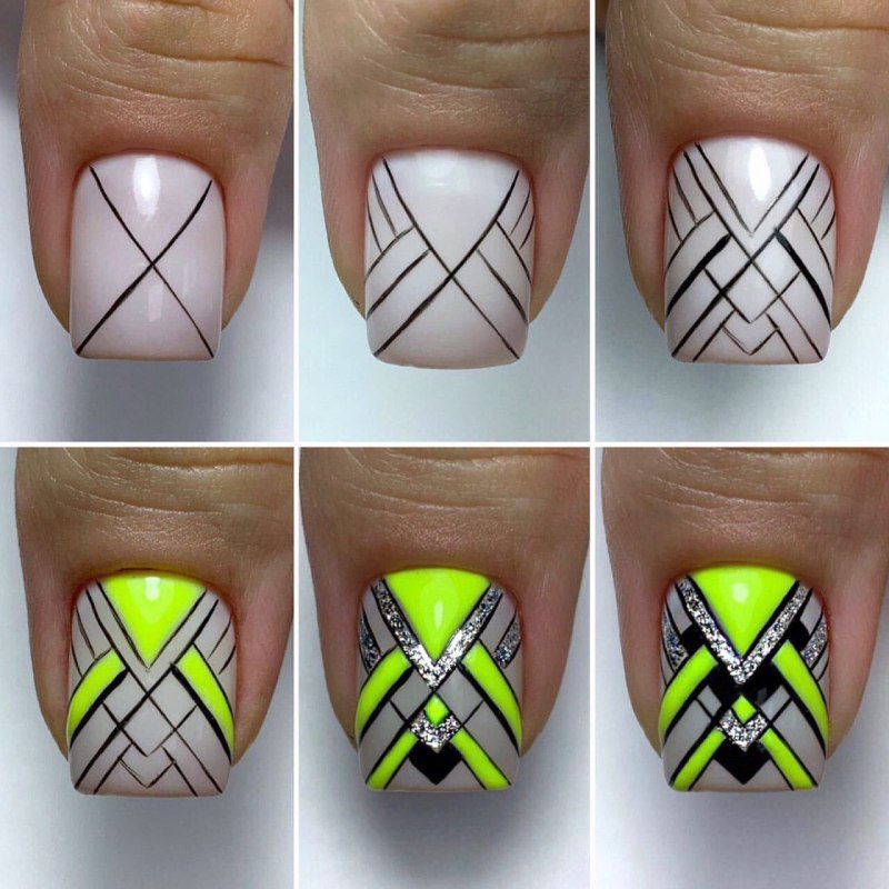 Несложная геометрия на ногтях