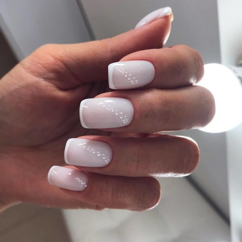 Маникюр на короткие ногти квадратной формы