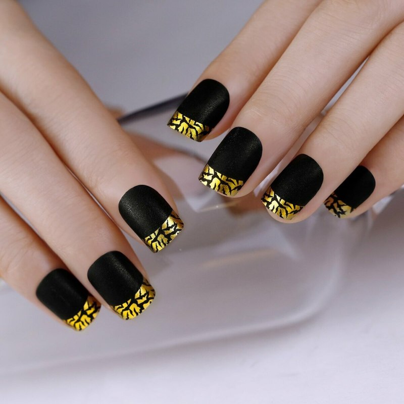 Френч черный с золотом