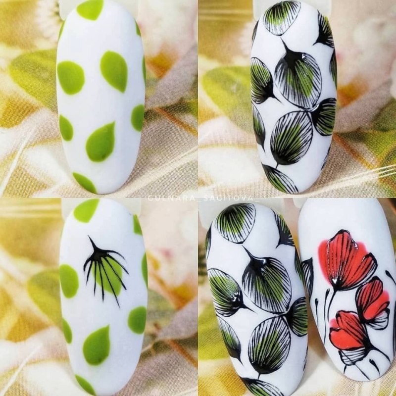 Флористика на ногтях для начинающих