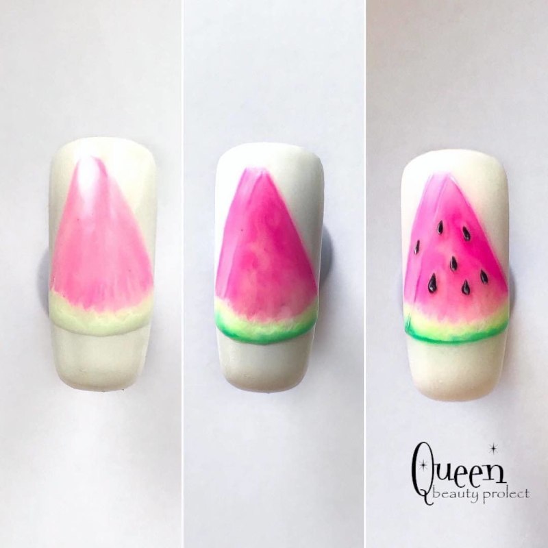 Мороженое на ногтях пошагово