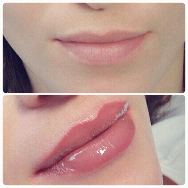 Естественный татуаж губ с растушевкой