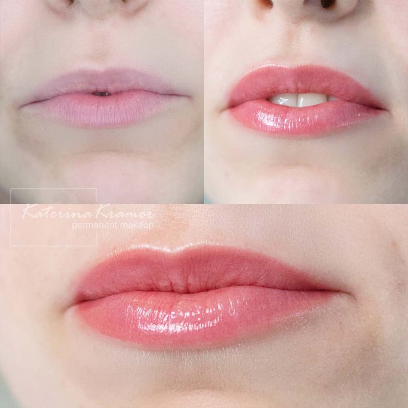 Перманентный макияж губ Акварельная техника