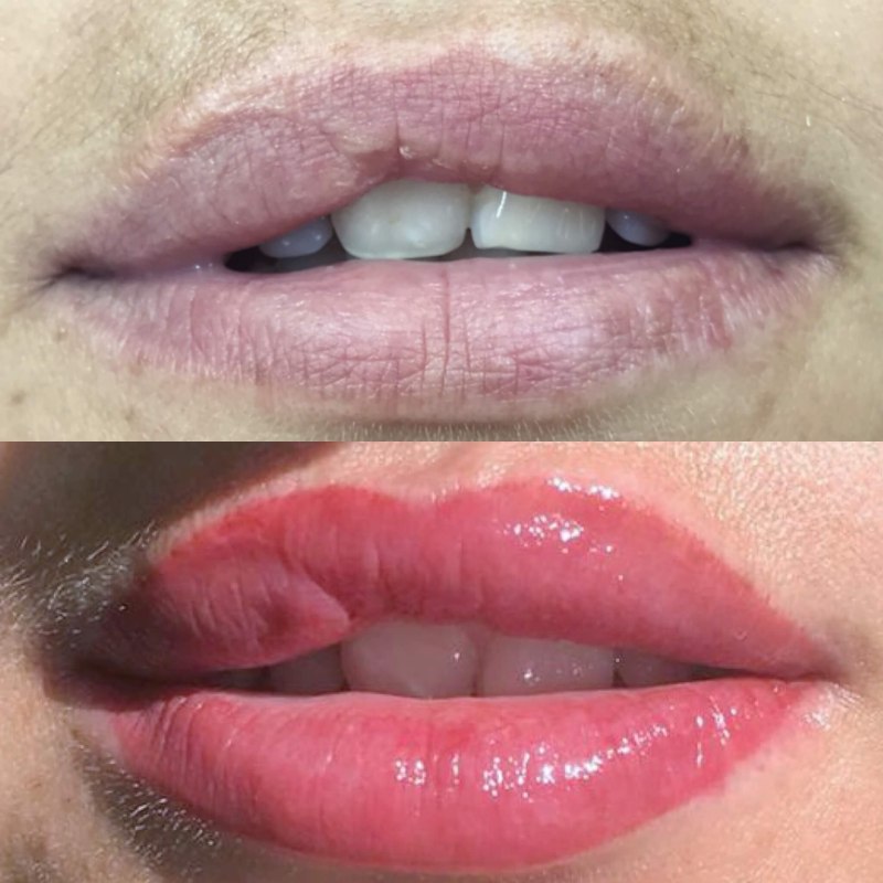 Татуаж губ с растушевкой лицо