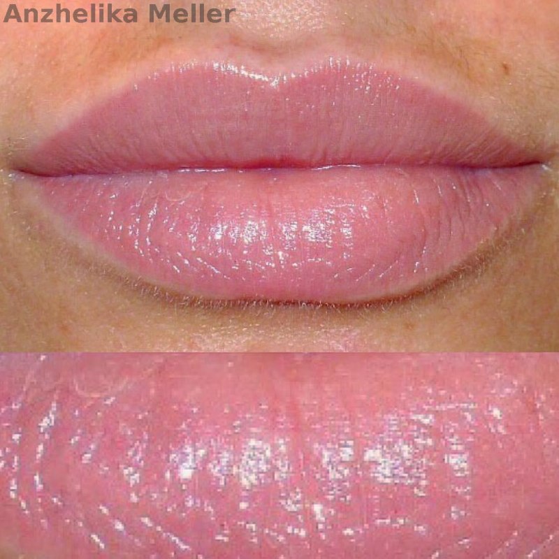 Перманент губ с растушевкой натуральный