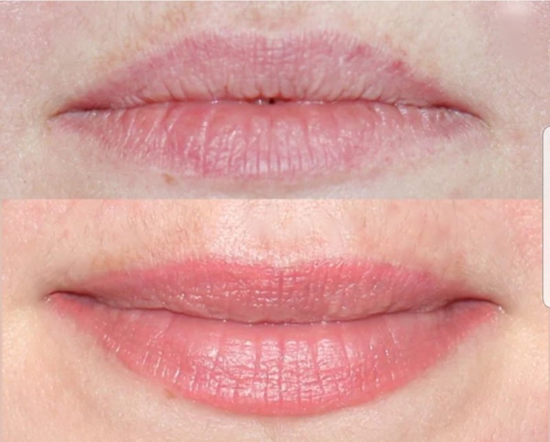 Перманент губ контур с растушевкой