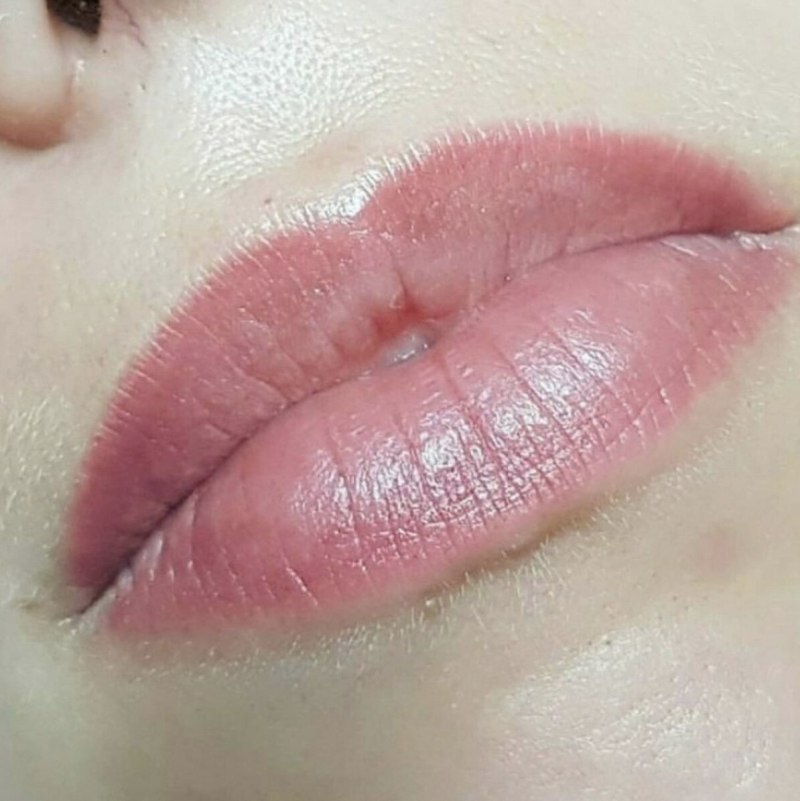 Перманент губ чайная роза