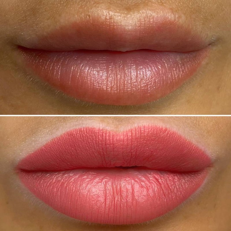 Акварельная растушевка губ