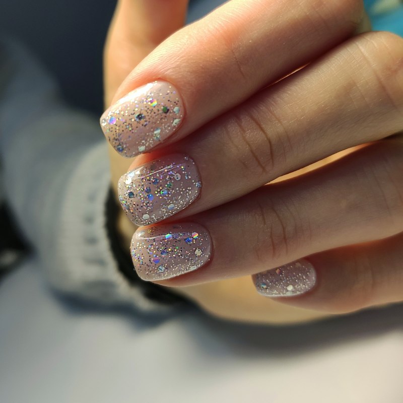 Ногти с блестками
