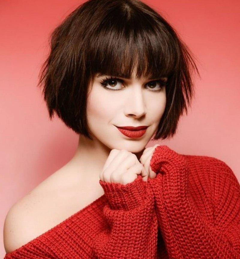 Челка филированная градуированная