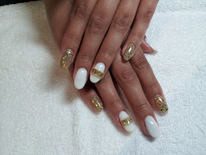 Френч миндаль с фольгой