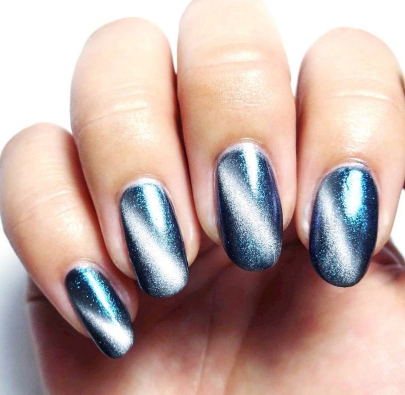 Металлик серебро кошачий глаз 2021